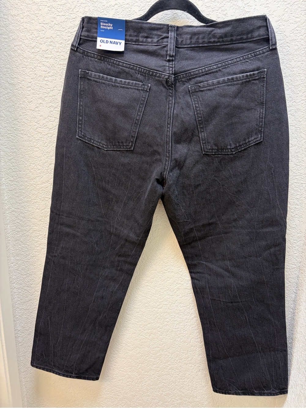 Old Navy Women's Black Distressed High-Rise Jeans - Picture 2 of 4